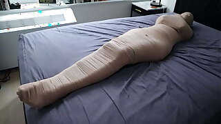 Roxy The Brat Mummified and Teased with a Lovense toy